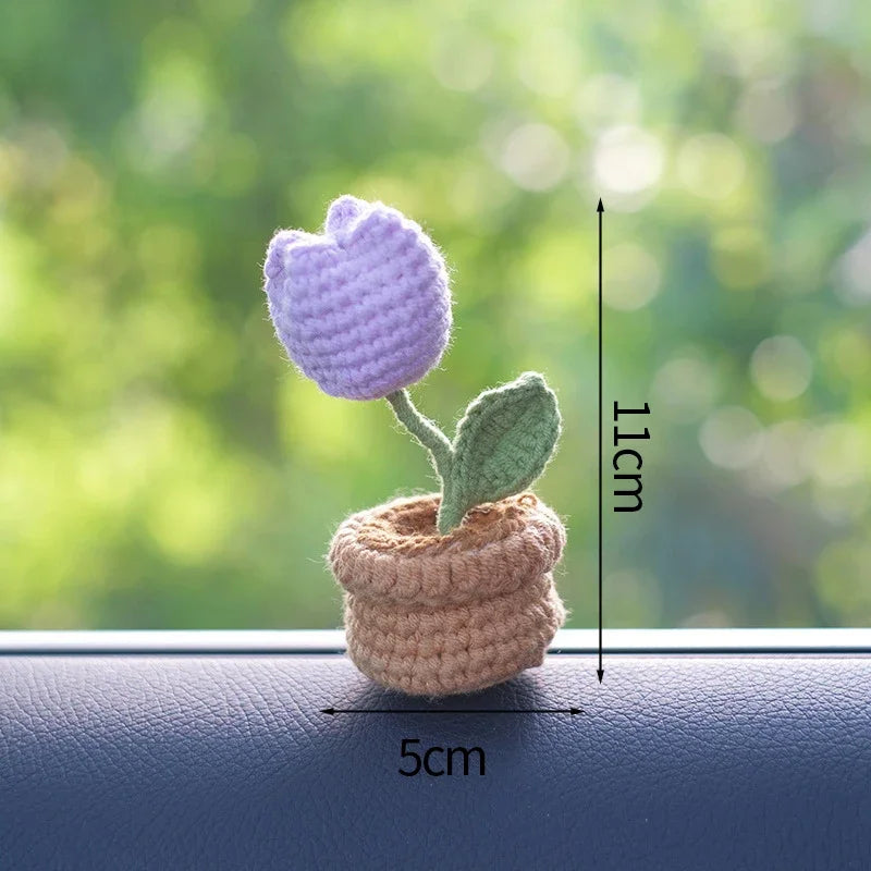Sunflower Crochet Small Planters- Colorful & Handmade!