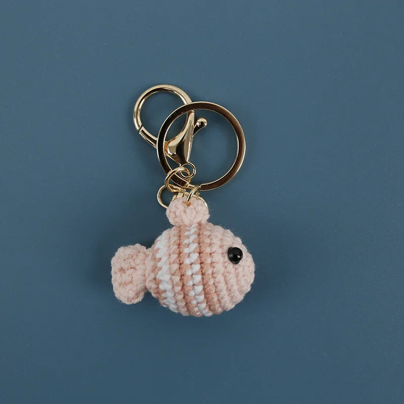 Handmade Crocheted Small Fish Keychain/Charm