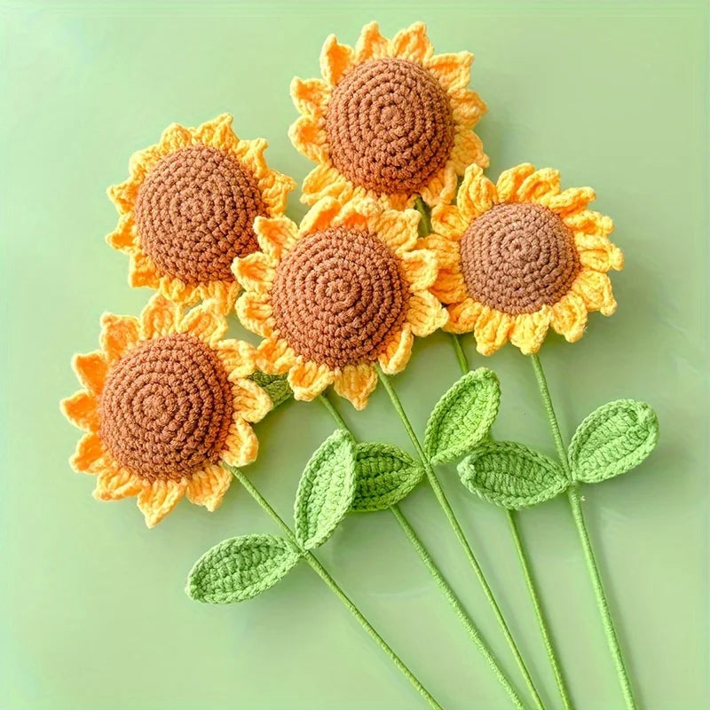 Sunflower Crochet Flowers - Handmade Beauty!