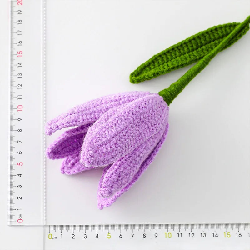 Hand-Knitted Crochet Lily Flowers