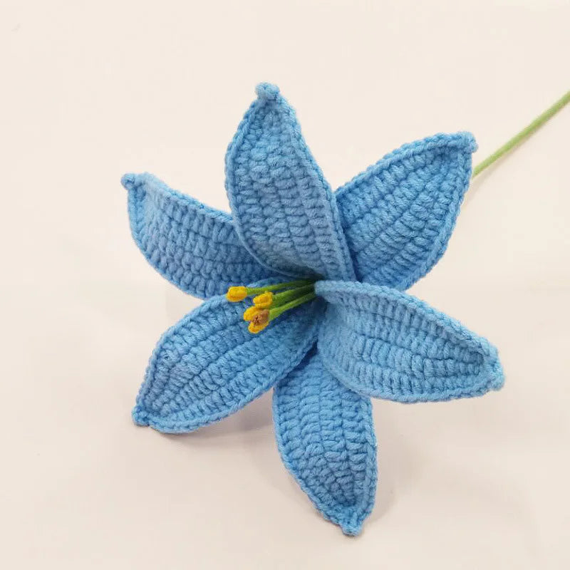 Hand-Knitted Crochet Lily Flowers