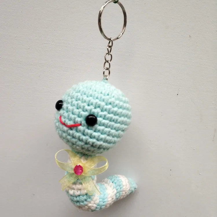 6cm Cute Animal Crochet Doll Key Chain Knit Toy Cute Pendant Bag Accessories Crochet Toy